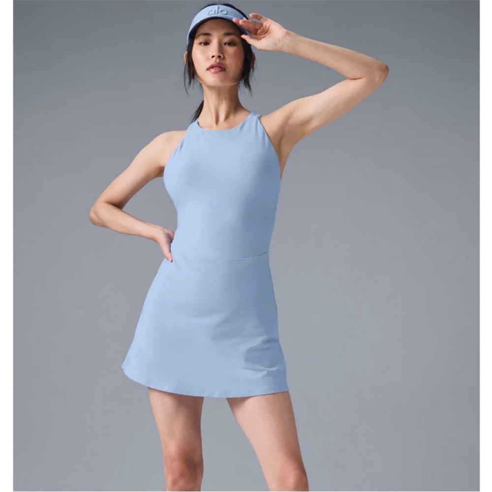 ALO Yoga Limited Edition Seashell Blue Backspin Dress